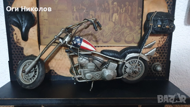 Рокерски макет на Харли, снимка 2 - Антикварни и старинни предмети - 52677476
