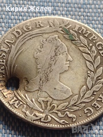 Сребърна монета 20 кройцера 1764г. Мария Терезия Виена Свещена Римска Империя 13618, снимка 2 - Нумизматика и бонистика - 42899895