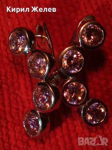 ИЗЯЩНИ СРЕБЪРНИ СКЪПОЦЕННИ АРТ ОБЕЦИ РОДИРАНО СРЕБРО 925 с ЮВЕЛИРНО ФАСЕТИРАН ИСКРЯЩ АМЕТИСТ 35020, снимка 17 - Обеци - 39547590