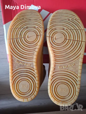 Nike Сникърси Court Borough Mid 2 Boot Кафяв , снимка 6 - Детски маратонки - 50342916