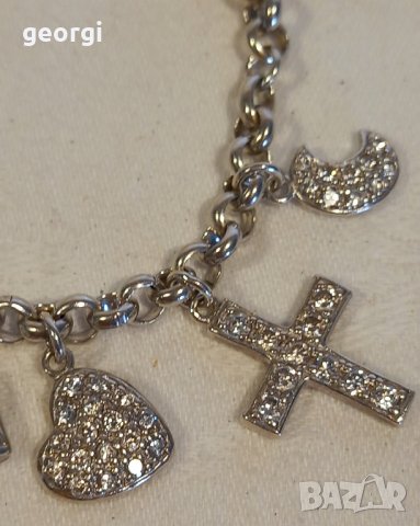 сребърна гривна с талисманчета , снимка 8 - Гривни - 44241822