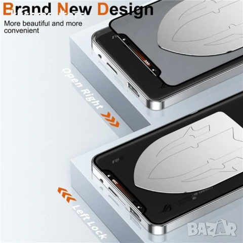 Asus ROG Phone 9 / 9 Pro 5G Удароустойчив Калъф с Метална Рамка и Скрийн Протектор – Черен / Сребрис, снимка 7 - Калъфи, кейсове - 50766649