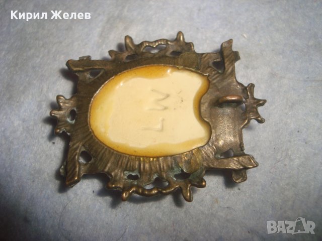 РАЗКОШЕН АВТОРСКИ РЕТРО - АР ДЕКО БРОНЗОВ МЕДАЛЬОН УНИКАТ с ИНИЦИАЛИ на ХУДОЖНИКА 31385, снимка 8 - Колиета, медальони, синджири - 38035117