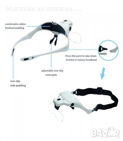УВЕЛИЧИТЕЛНИ ОЧИЛА С ЛЕД ОСВЕТЛЕНИЕ И 5 ЛУПИ - код 2203, снимка 4 - Други стоки за дома - 34205029