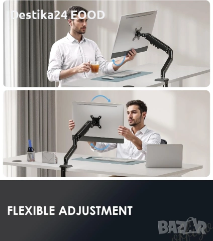 Стойка за монитор OffiGo 15–32″ с газов амортисьор, снимка 6 - Други - 53177375