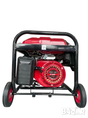 НОВ 4,5 киловата - четиритактов Генератор за ток с дисплей и колелца, снимка 3 - Генератори - 13387786