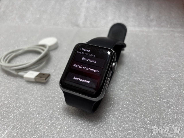 Смарт Часовник Apple Watch 3 series 42 mm Space Grey Aluminium Case with Black, снимка 5 - Смарт часовници - 52629920
