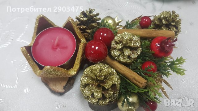 Свещник в топло злато