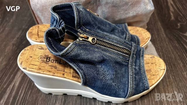 Дамски дънкови сандали