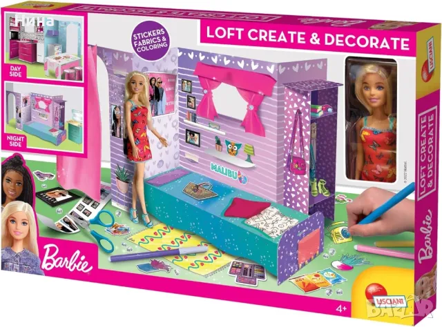Креативен комплект LISCIANI BARBIE My Night & Day Loft , снимка 9 - Рисуване и оцветяване - 47296149