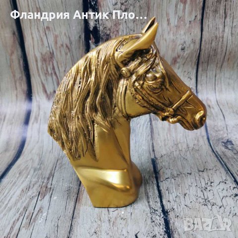 Бронзова статуетка - Кон b1 , снимка 3 - Статуетки - 42906227