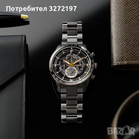 Citizen Back of The Moon Луксозен Мъжки, кварцов часовник, неръждаема стомана, календар,водоустойчив, снимка 12 - Мъжки - 40437070