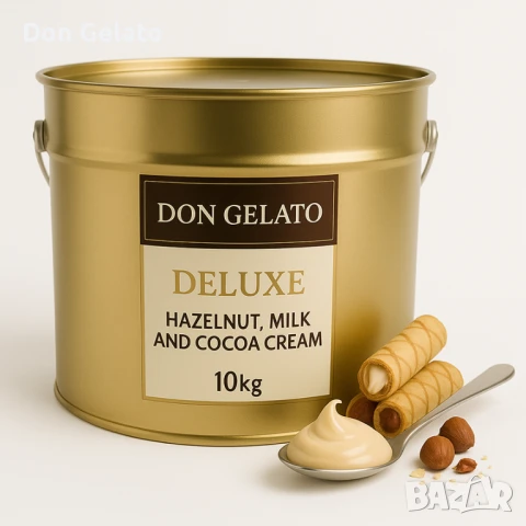 Крем пълнеж с лешници, мляко и какао Don Gelato Deluxe – 10 кг, снимка 3 - Други - 51268239