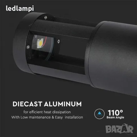 LED Градинско тяло 10W IP65 25cm черно, снимка 2 - Външни лампи - 21002797