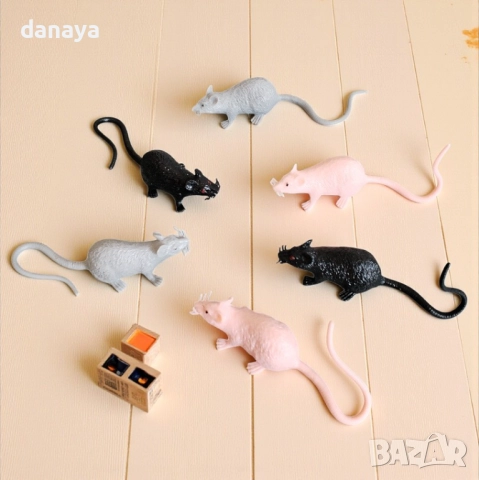 6153 Изкуствени мишки за шеги и Halloween украса, 6 броя