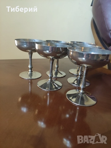 Посребрени чаши за вино , снимка 6 - Чаши - 52174461