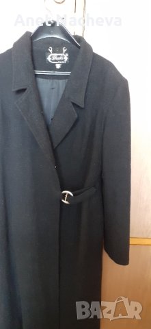 Палто дамско вълнено, черно, снимка 4 - Палта, манта - 40818261