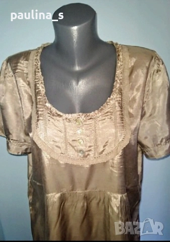 Два различни броя / Винтидж! Екзотична копринена туника "soya concept" и "Fransa" / голям размер , снимка 15 - Туники - 46637618