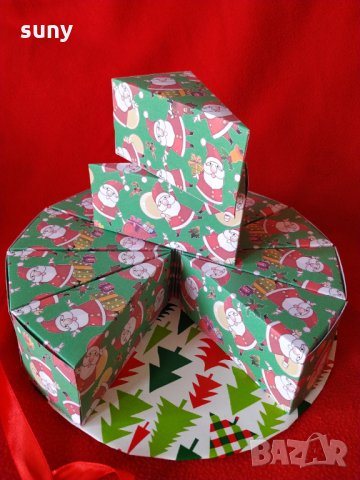 Картонена коледна торта с елха, снимка 2 - Коледни подаръци - 31104908