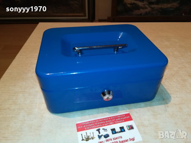 СЕИФ-КАСА 20Х16Х8СМ-МЕТАЛНА БЕЗ КЛЮЧ 0110211024, снимка 2 - Антикварни и старинни предмети - 34312485