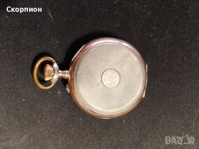 Швейцарски СРЕБЪРЕН джобен часовник FRIEDE с позлата - 10 РУБИНА ПРОМОЦИЯ, снимка 14 - Джобни - 48361909