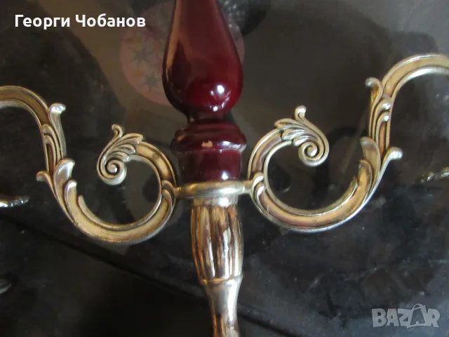 Свещник от дърво и метал., снимка 11 - Свещи и свещници (декоративни) - 55963032