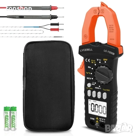 НОВИ Цифрови клещи, Ампер клещи, ръчен цифров мултиметър 7200B, Тестер за AC/DC напрежение