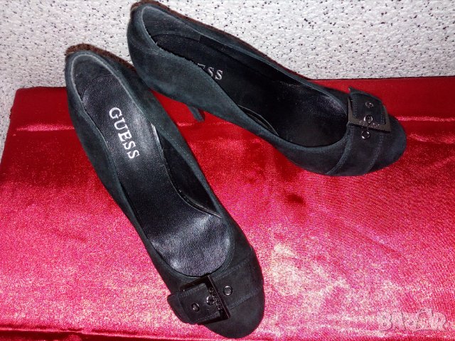 Guess-Обувки от естествен велур № 38, стелка 24 см., снимка 5 - Дамски обувки на ток - 29320383