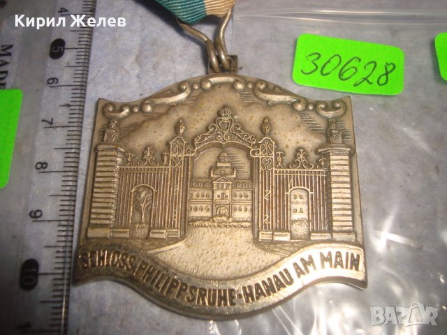 1976г. СТАР ГЕРМАНСКИ ПОСРЕБРЕН РЯДЪК КОЛЕКЦИОНЕРСКИ МЕДАЛ с ЛЕНТА и НОСАЧ 30628, снимка 2 - Антикварни и старинни предмети - 37954930