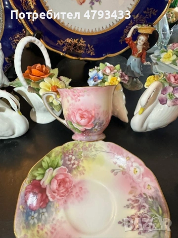 Ръчно нарисуван сет от японски порцелан, снимка 15 - Декорация за дома - 54164960