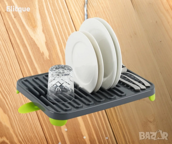 Сушилник за съдове Luigi Ferrero 38x30x4.5cm, сив, снимка 3 - Други стоки за дома - 52832331