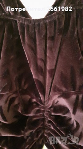 Разкошна рокля на цветя с кадифе, снимка 6 - Рокли - 33864187