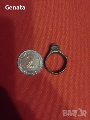 Стар пръстен месинг бронз 