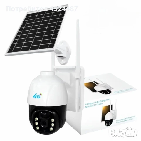 Соларна 10MP 4G безжична PTZ камера с детектор за движение и двупосочно аудио – Модел, снимка 4 - Камери - 51038875