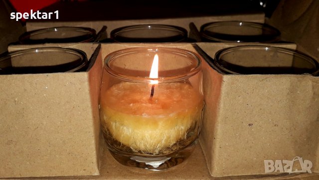 Пламъчни свещи в чаша коледен подарък, снимка 1 - Други - 39013963