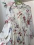 Уникална разкошна  нова дълга елегантна  рокля волани къдри Reaerved флорален нежен принт цветя, снимка 7