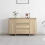 vidaXL Служебен шкаф Сонома дъб 120 x 41 x 75 см Инженерна дървесина, снимка 4