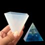 📐🪨 Голяма Силиконова форма за пирамида - за епокасидна смола 50 мм пирамида