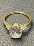 Златен пръстен венчална халка кубичен циркон ЧИСТО НОВ Gold halka venchalna prasten, снимка 4