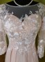 Абитуриентска бална рокля 2024 година 36/S пудра, снимка 1 - Рокли - 34535521