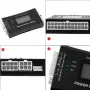 LCD Тестер за PC компютърно захранване PSU 24-Pin, Molex, SATA, PCI-E 8-Pin GPU ATX, снимка 8