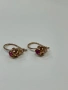 	Руски златни обеци със синтетични рубини, снимка 2