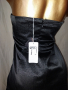 L Черна сатенена рокля с пайети , снимка 2