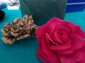 Подарък/Брошки 3Д - цветя: циклама и тигрова шарка, снимка 1