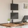 vidaXL Стойка за два монитора черна стомана VESA 75/100 мм, снимка 2