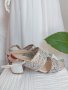 официални сватбени обувки с нисък стабилен ток, снимка 3