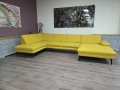 Жълт П образен ъглов диван от плат Dieter Knoll ZE-EM20075, снимка 11