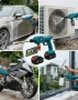 Акумулаторна водоструйка за почистване на автомобили с батерия и зарядно , снимка 2