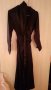 Елегантна черна сатенена рокля, снимка 1 - Рокли - 33993531