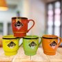 Порцеланова чаша за чай и кафе, 200ml, цветни варианти   Минимална поръчка: 3 броя